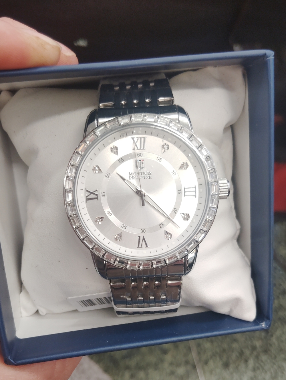 Mens Silver Stainless Steel Dress Watch